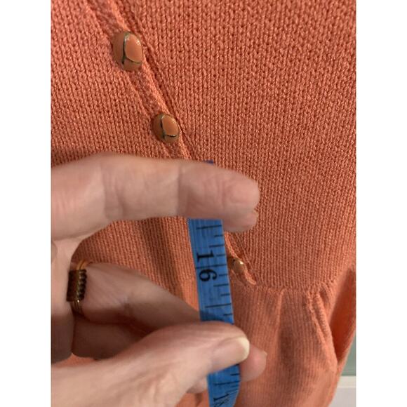 St. John Vintage Santana Coral Knit Belted Short Sleeve Sweater Dress Green Sz S - Picture 10 of 13